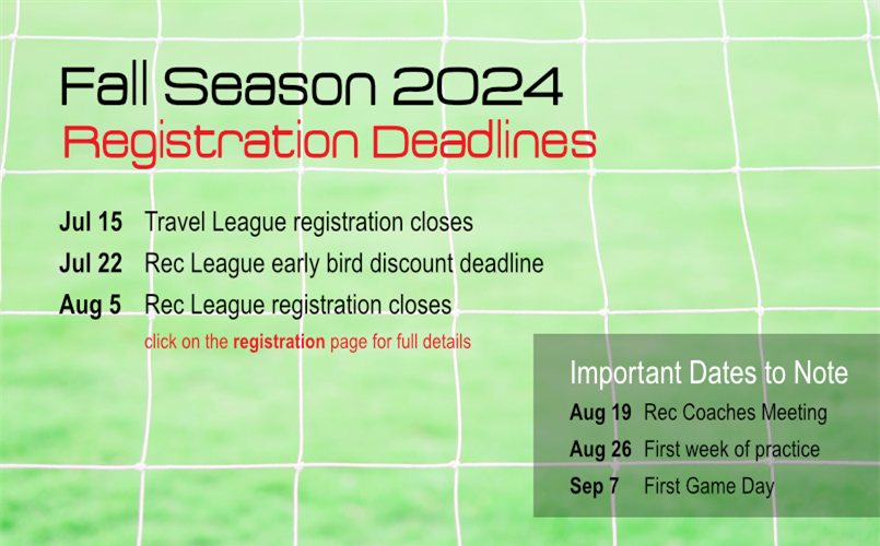 Registration Deadlines